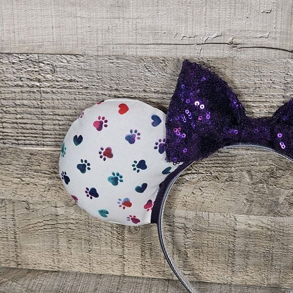 Minnie Mouse Ears Paw Print Ears Handmade - Picture 4 of 7